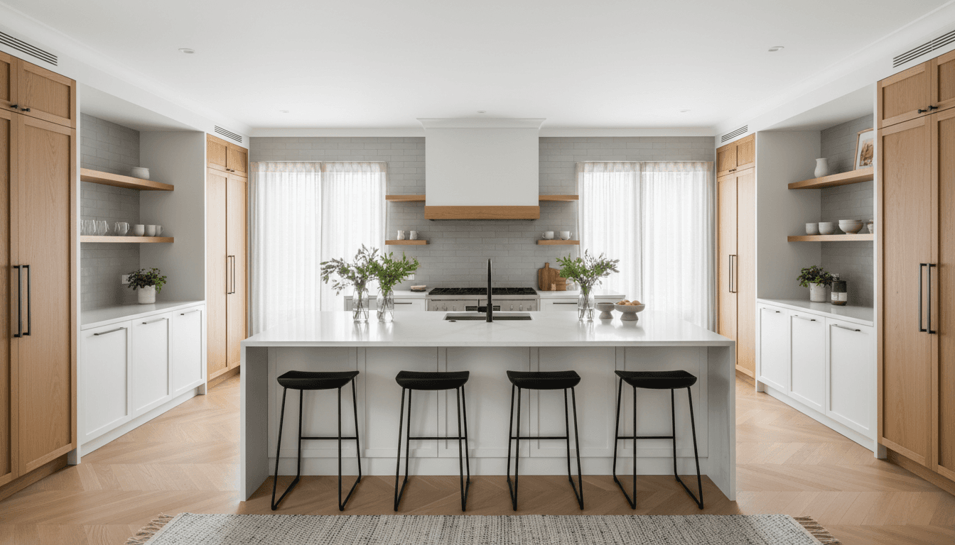 Renovated kitchen with subway tile backsplash and stainless steel appliances